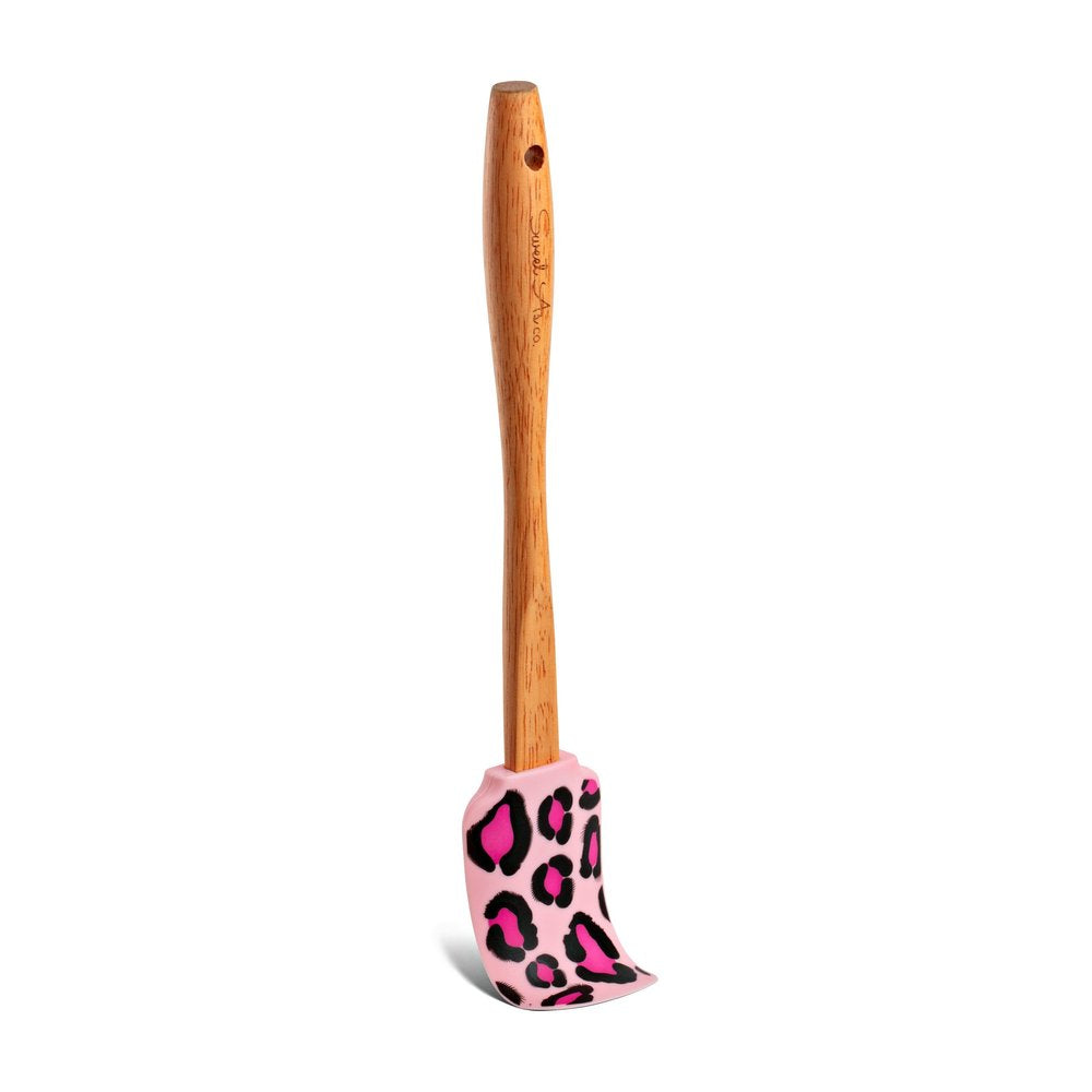 Silicone Spatula with Measurements - Leopard