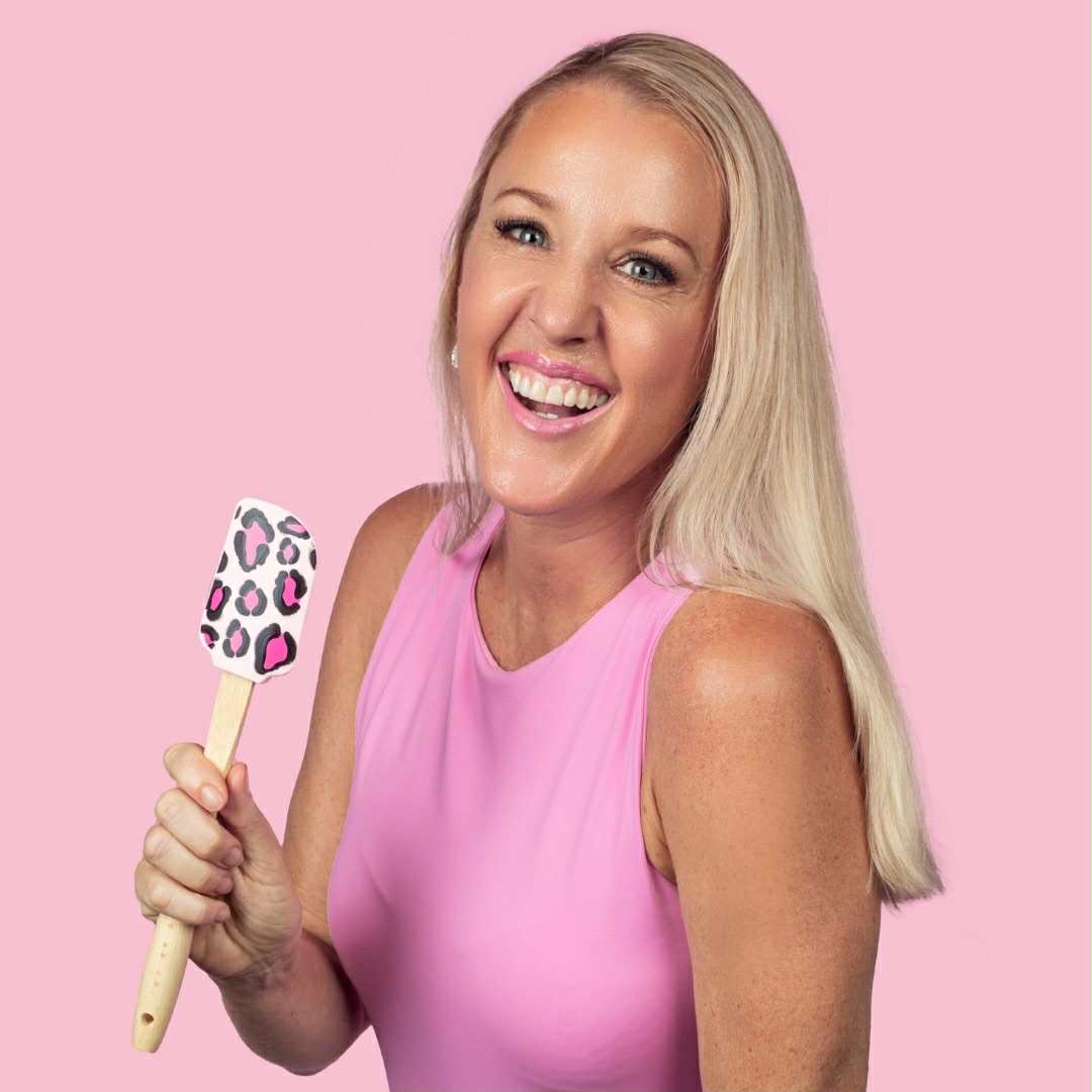 Silicone Spatula with Measurements - Leopard