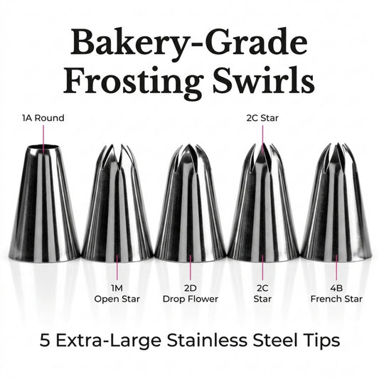 Cupcake Decorating Piping Tips x 5